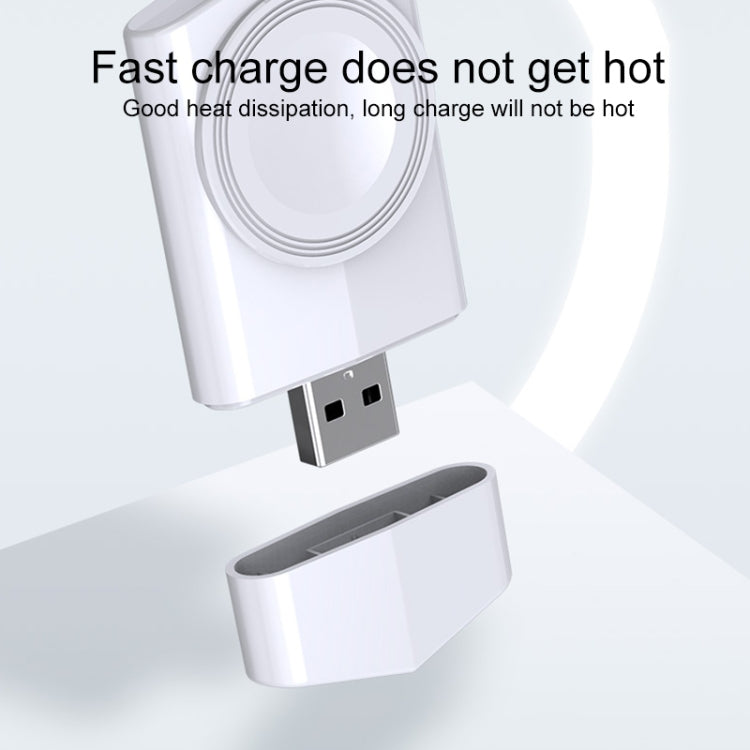 For Apple Watch Series USB Port Portable Magnetic Wireless Charger(White) - Charger / Holder by PMC Jewellery | Online Shopping South Africa | PMC Jewellery | Buy Now Pay Later Mobicred