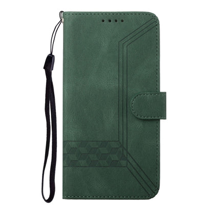 For Motorola Edge 5G 2024 Cubic Skin Feel Flip Leather Phone Case(Green) - Motorola Cases by PMC Jewellery | Online Shopping South Africa | PMC Jewellery | Buy Now Pay Later Mobicred