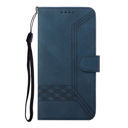 For iPhone SE 2024 Cubic Skin Feel Flip Leather Phone Case(Blue) - More iPhone Cases by PMC Jewellery | Online Shopping South Africa | PMC Jewellery | Buy Now Pay Later Mobicred