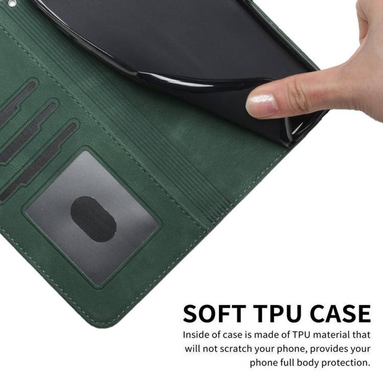 For iPhone 17 Air Cubic Skin Feel Flip Leather Phone Case(Green) - free shipping - PMc TechLife - Order now!