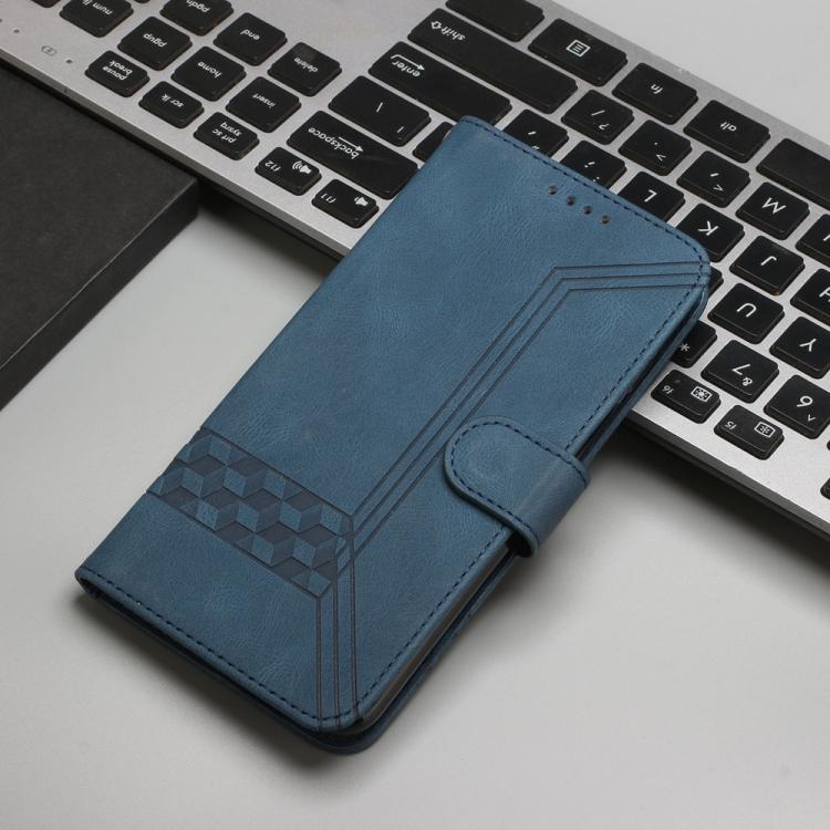 For iPhone 17 Pro Cubic Skin Feel Flip Leather Phone Case(Blue) - free shipping - PMc TechLife - Order now!