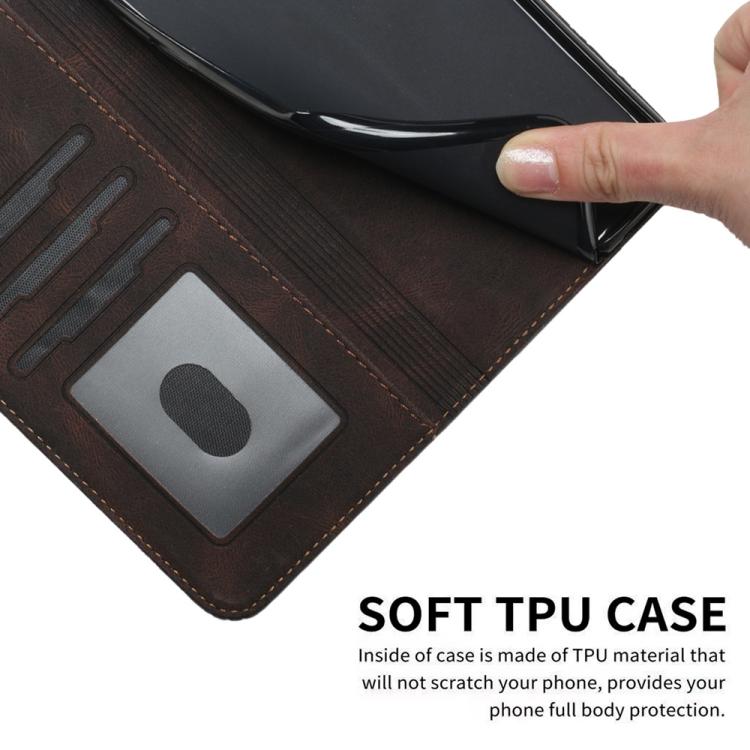 For iPhone 17 Pro Cubic Skin Feel Flip Leather Phone Case(Brown) - free shipping - PMc TechLife - Order now!