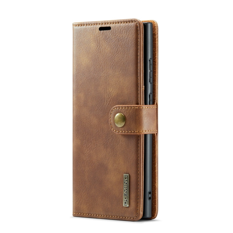 For Samsung Galaxy S24 Ultra 5G DG.MING Crazy Horse Texture Detachable Magnetic Leather Case(Brown) - Galaxy S24 Ultra 5G Cases by DG.MING | Online Shopping South Africa | PMC Jewellery | Buy Now Pay Later Mobicred