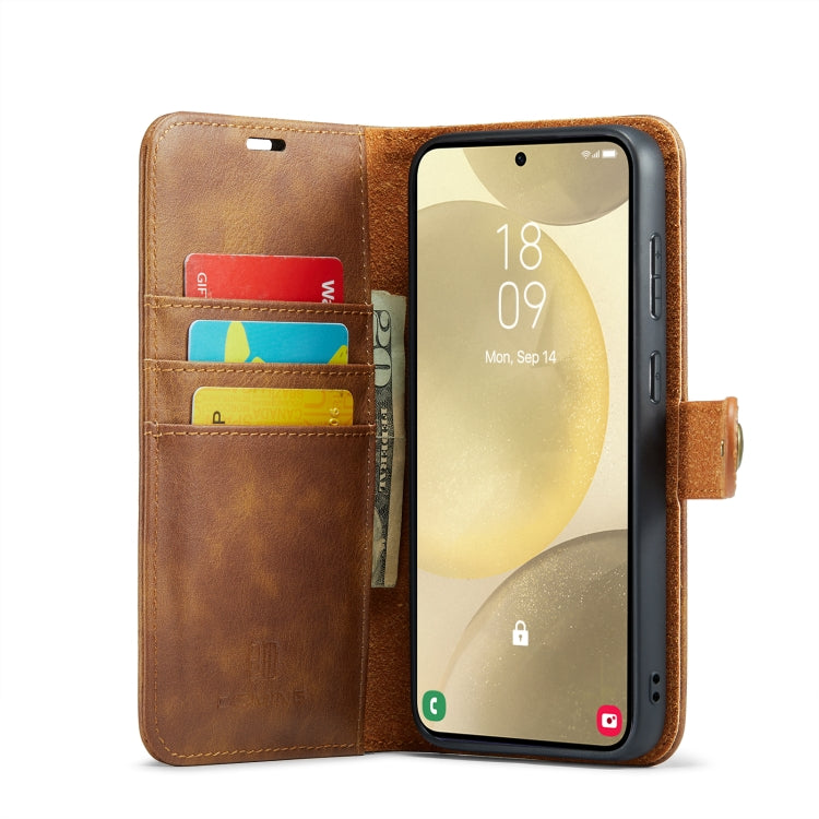 For Samsung Galaxy S24+ 5G DG.MING Crazy Horse Texture Detachable Magnetic Leather Case(Brown) - Galaxy S24+ 5G Cases by DG.MING | Online Shopping South Africa | PMC Jewellery | Buy Now Pay Later Mobicred