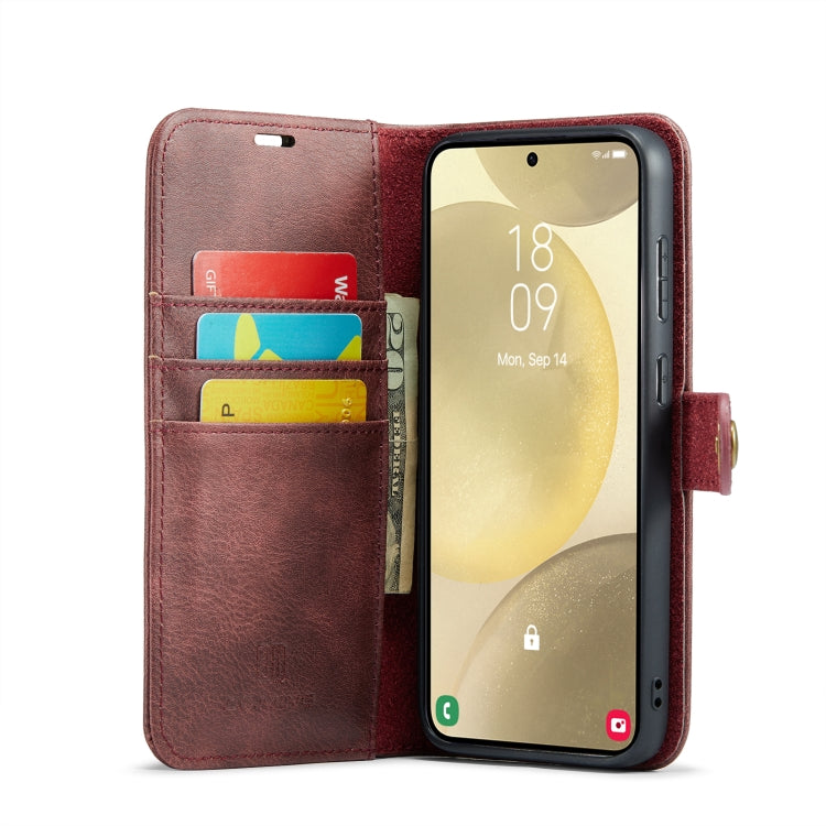 For Samsung Galaxy S24 5G DG.MING Crazy Horse Texture Detachable Magnetic Leather Case(Red) - free shipping - PMC Jewellery - Order now!