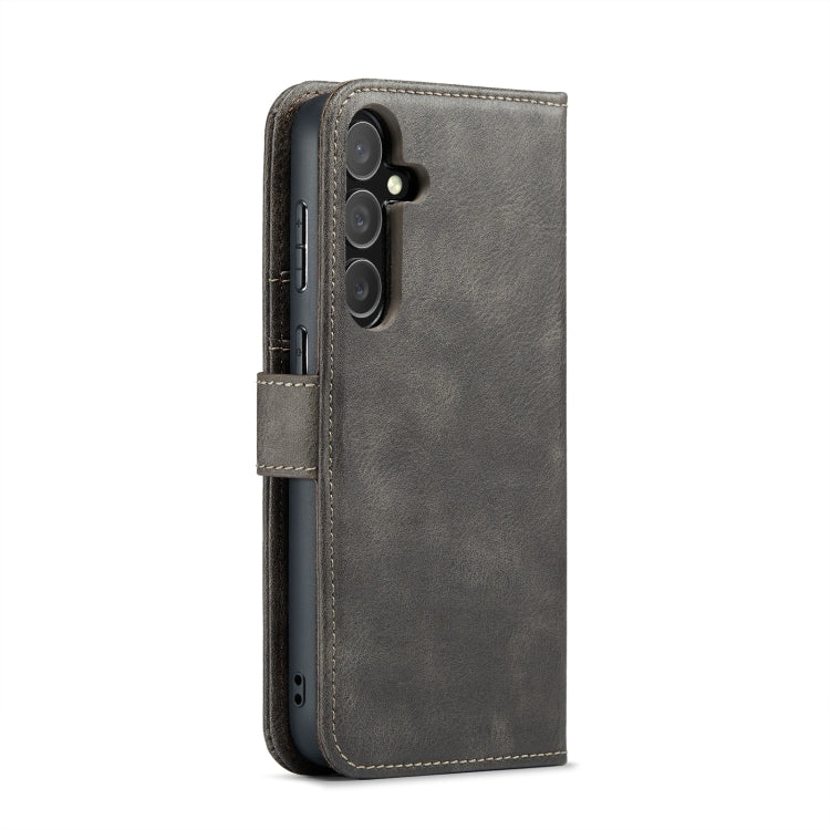 For Samsung Galaxy S24 5G DG.MING Crazy Horse Texture Detachable Magnetic Leather Case(Grey) - free shipping - PMC Jewellery - Order now!