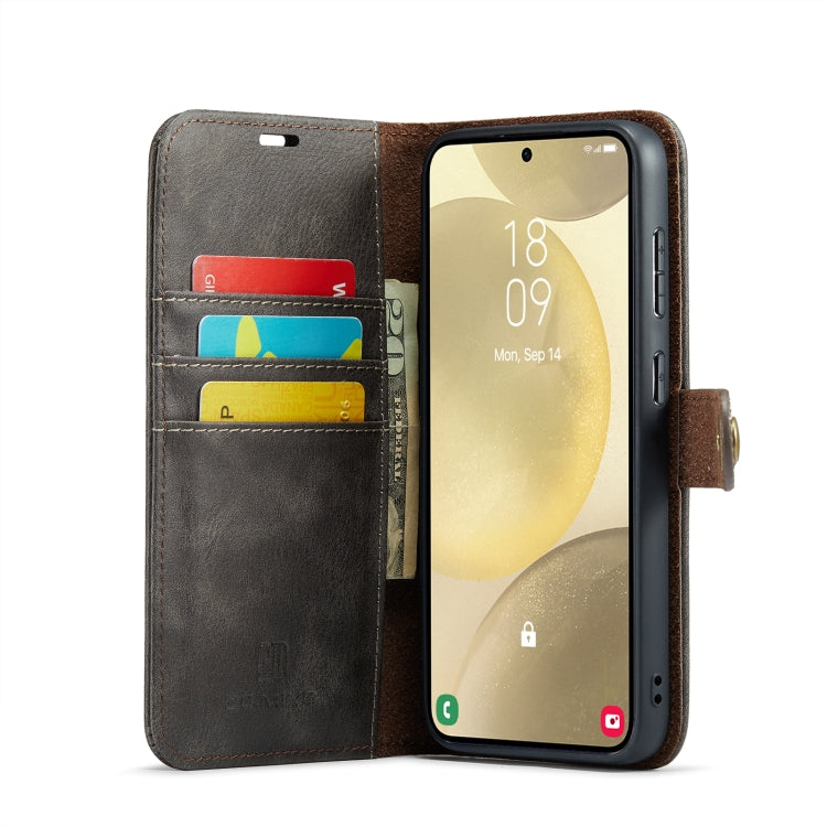 For Samsung Galaxy S24 5G DG.MING Crazy Horse Texture Detachable Magnetic Leather Case(Grey) - free shipping - PMC Jewellery - Order now!
