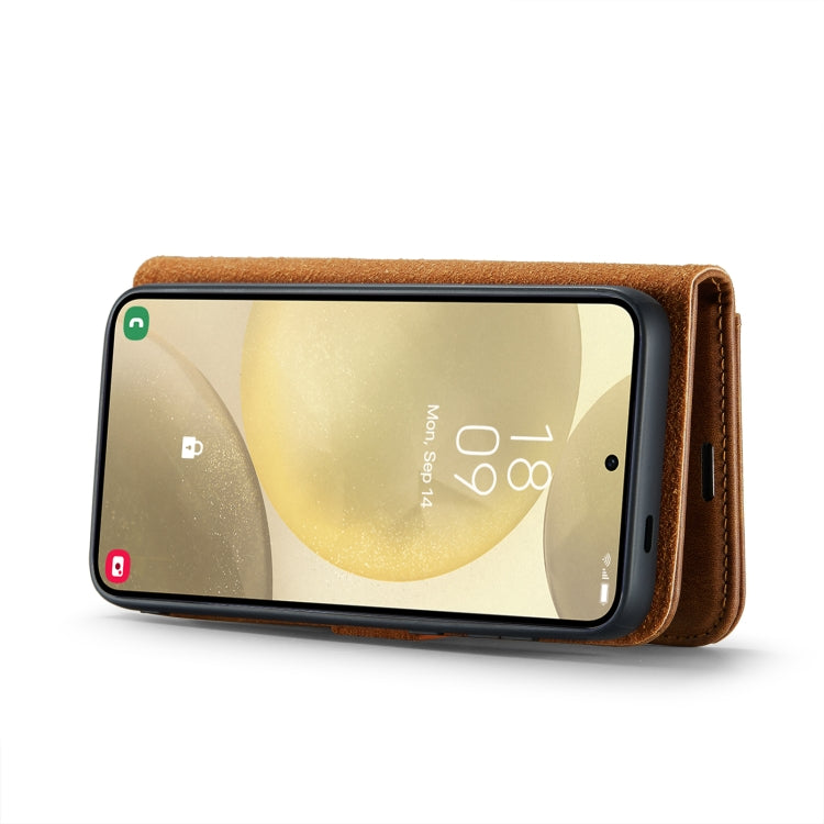 For Samsung Galaxy S24 5G DG.MING Crazy Horse Texture Detachable Magnetic Leather Case(Brown) - free shipping - PMC Jewellery - Order now!