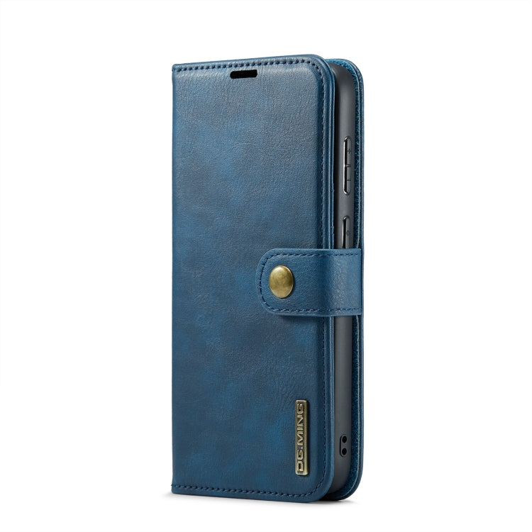 For Samsung Galaxy S24 5G DG.MING Crazy Horse Texture Detachable Magnetic Leather Case(Blue) - Galaxy S24 5G Cases by DG.MING | Online Shopping South Africa | PMC Jewellery | Buy Now Pay Later Mobicred