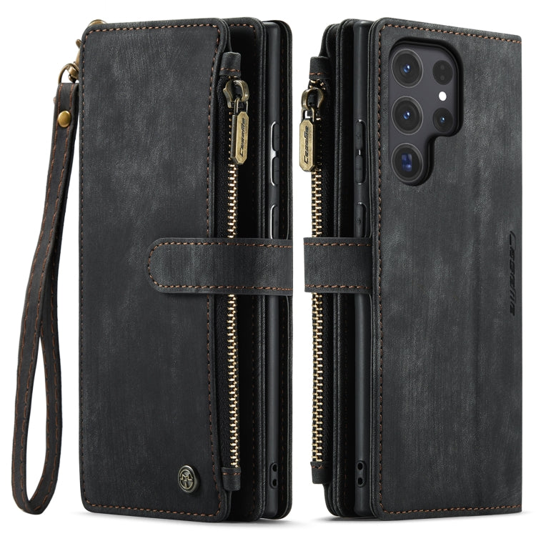 For Samsung Galaxy S24 Ultra 5G CaseMe C30 Card Slots Zipper Wallet Leather Phone Case(Black) - free shipping - PMC Jewellery - Order now!