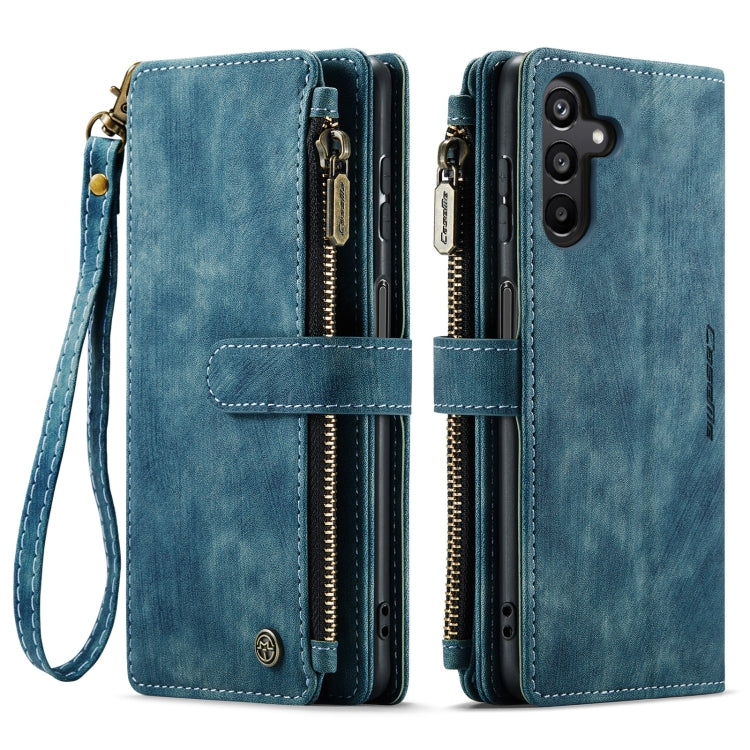 For Samsung Galaxy A15 CaseMe C30 Card Slots Zipper Wallet Leather Phone Case(Blue) - Galaxy Phone Cases by CaseMe | Online Shopping South Africa | PMC Jewellery | Buy Now Pay Later Mobicred