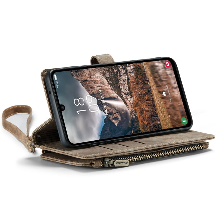 For Samsung Galaxy A25 4G CaseMe C30 Card Slots Zipper Wallet Leather Phone Case(Brown) - Galaxy Phone Cases by CaseMe | Online Shopping South Africa | PMC Jewellery | Buy Now Pay Later Mobicred