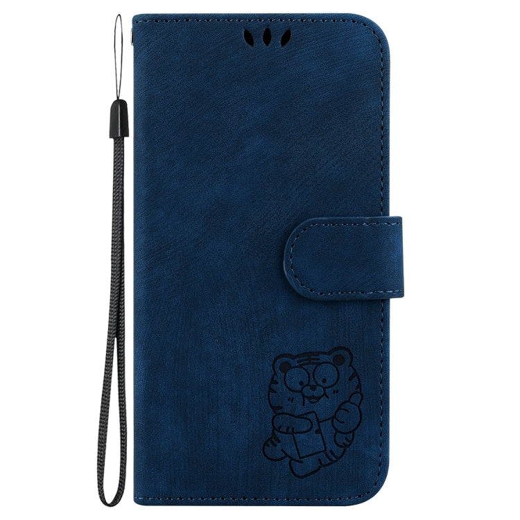 For Google Pixel 9 Little Tiger Embossed Leather Phone Case(Dark Blue) - Google Cases by PMC Jewellery | Online Shopping South Africa | PMC Jewellery | Buy Now Pay Later Mobicred