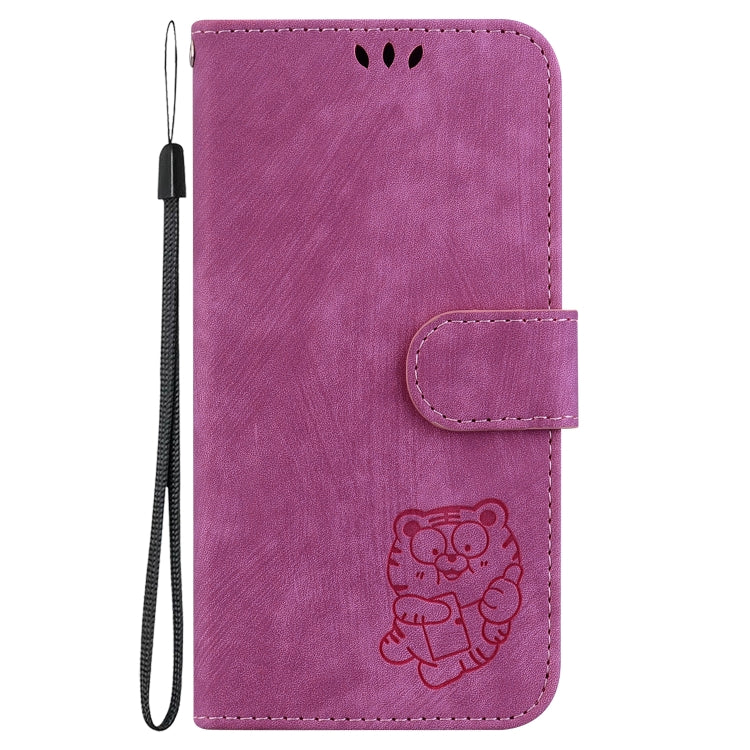 For Google Pixel 9 Little Tiger Embossed Leather Phone Case(Rose Red) - Google Cases by PMC Jewellery | Online Shopping South Africa | PMC Jewellery | Buy Now Pay Later Mobicred