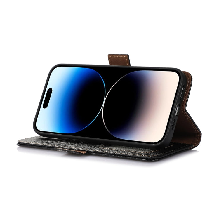 For Sony Xperia 5 V Ostrich Pattern Genuine Leather RFID Phone Case(Black) - Sony Cases by PMC TechLife | Online Shopping South Africa | PMC TechLife | Buy Now Pay Later Mobicred