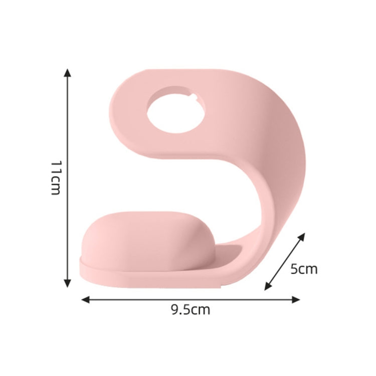 For Apple Watch Series Smart Watch U-shaped Silicone Charging Holder(Pink) - Charger / Holder by PMC Jewellery | Online Shopping South Africa | PMC Jewellery | Buy Now Pay Later Mobicred