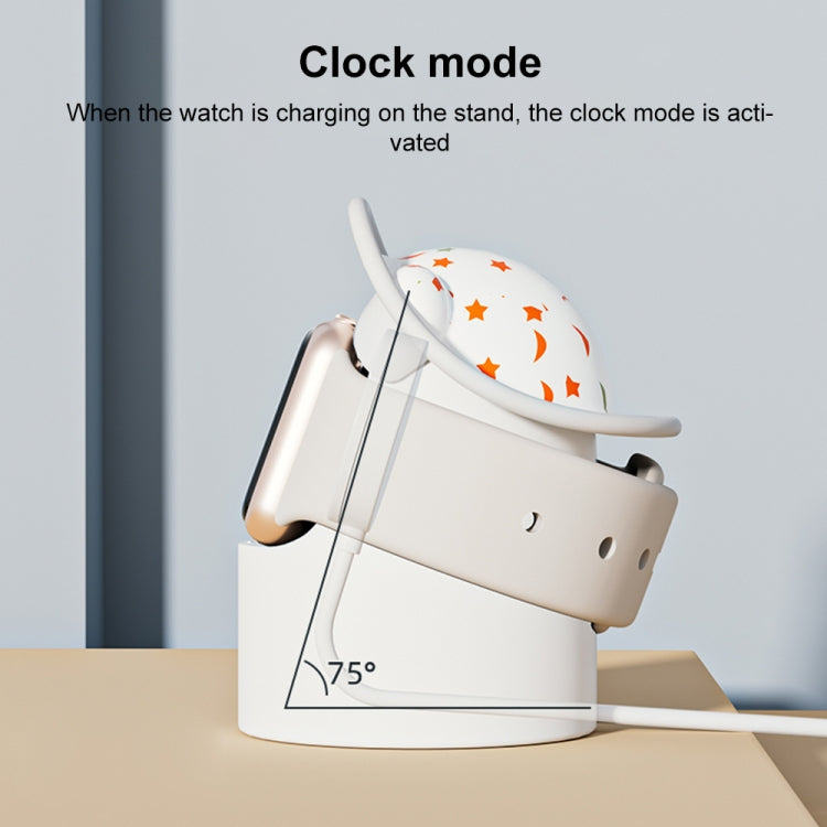 For Apple Watch Series Hat Bear Shaped Silicone Charging Base(Red) - Charger / Holder by PMC TechLife | Online Shopping South Africa | PMC TechLife | Buy Now Pay Later Mobicred