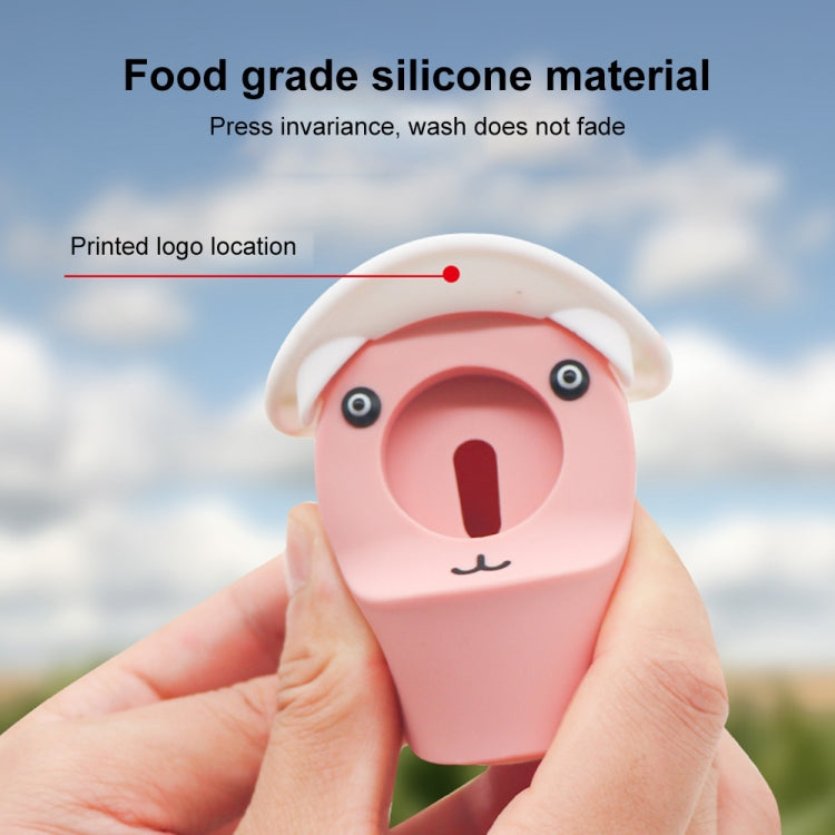 For Apple Watch Series Hat Bear Shaped Silicone Charging Base(Pink) - Charger / Holder by PMC Jewellery | Online Shopping South Africa | PMC Jewellery | Buy Now Pay Later Mobicred