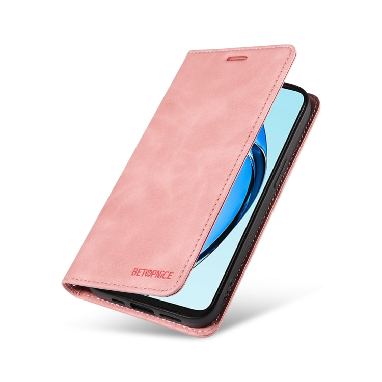 For OPPO A60 4G Global BETOPNICE Suction RFID Anti-theft Leather Phone Case(Pink) - OPPO Cases by BETOPNICE | Online Shopping South Africa | PMC Jewellery | Buy Now Pay Later Mobicred