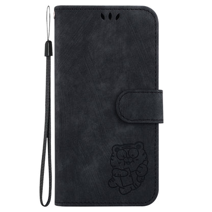 For Honor Magic6 Pro Little Tiger Embossed Leather Phone Case(Black) - Honor Cases by PMC Jewellery | Online Shopping South Africa | PMC Jewellery | Buy Now Pay Later Mobicred