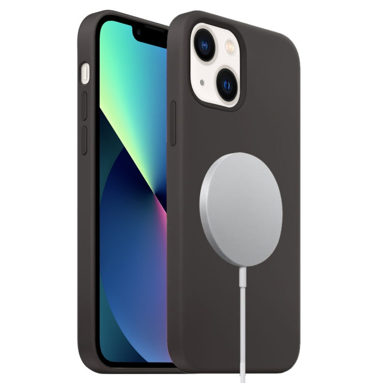 For iPhone 13 mini MagSafe Liquid Silicone Full Coverage Phone Case(Black) - iPhone 13 mini Cases by PMC Jewellery | Online Shopping South Africa | PMC Jewellery