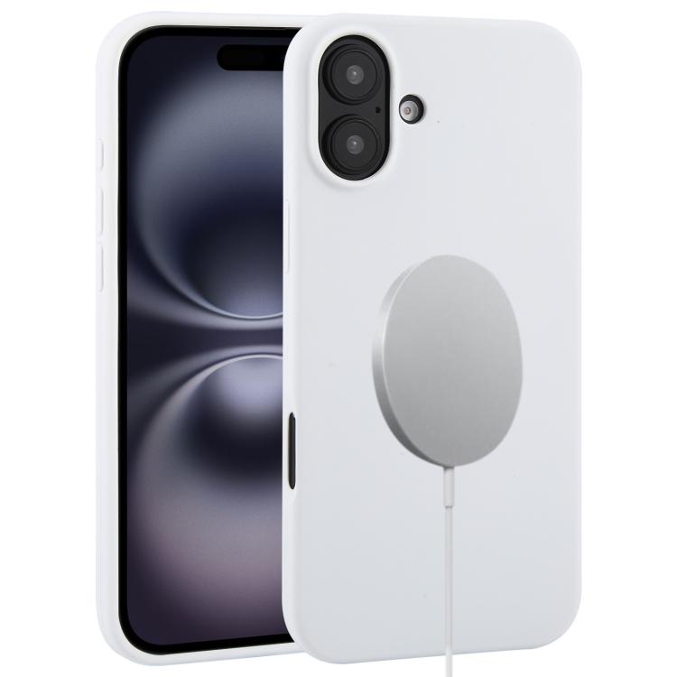 For iPhone 16 Liquid Silicone Full Coverage MagSafe Phone Case(White) - free shipping - PMC Jewellery - Order now!