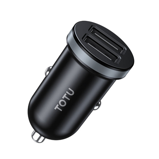TOTU CC-3 2.1A Dual USB-A Port Car Charger(Grey) - Car Charger by TOTUDESIGN | Online Shopping South Africa | PMC Jewellery | Buy Now Pay Later Mobicred