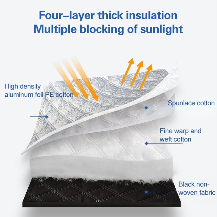 Car Half-cover Car Clothing Sunscreen Heat Insulation Sun Nisor, Aluminum Foil Size:  5.2x2x1.8m - Aluminum Film PEVA by PMC TechLife | Online Shopping South Africa | PMC TechLife | Buy Now Pay Later Mobicred
