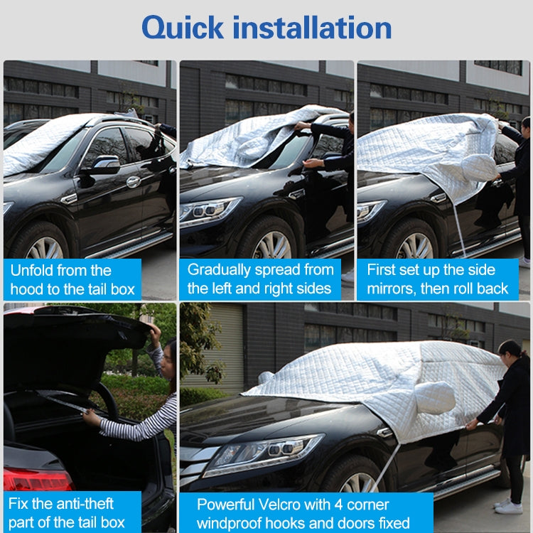Car Half-cover Car Clothing Sunscreen Heat Insulation Sun Nisor, Aluminum Foil Size:  5.2x2x1.8m - Aluminum Film PEVA by PMC TechLife | Online Shopping South Africa | PMC TechLife | Buy Now Pay Later Mobicred