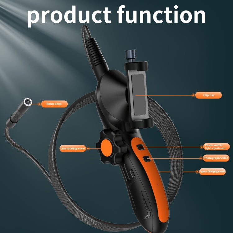 F180 8mm Lens 360 degree Free Spins Automotive Repair Endoscope, Spec:3m Soft Tube -  by PMC TechLife | Online Shopping South Africa | PMC TechLife | Buy Now Pay Later Mobicred