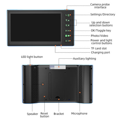 T23 8mm Single Lens 7 inch Screen Industrial Endoscope, Spec:3.5m Tube -  by PMC Jewellery | Online Shopping South Africa | PMC Jewellery | Buy Now Pay Later Mobicred