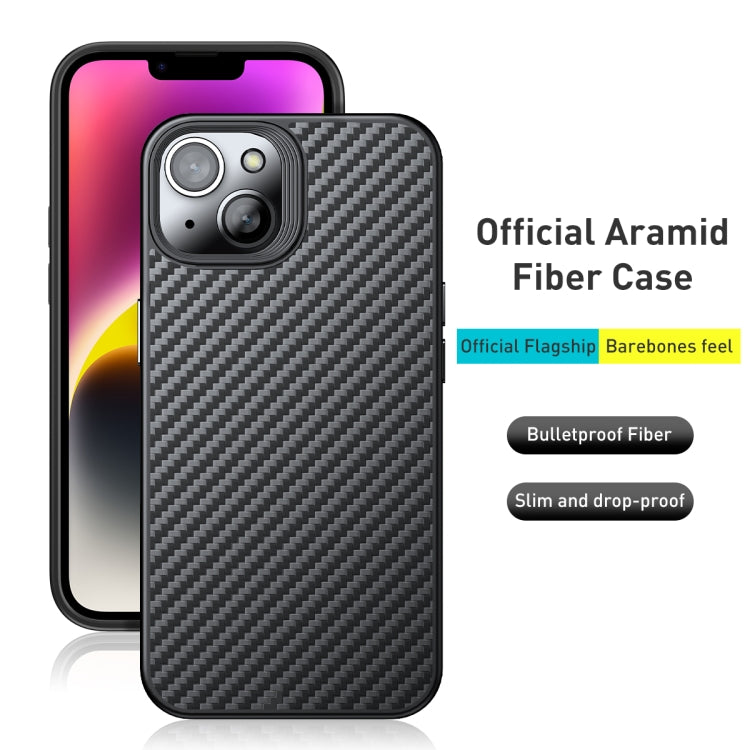 For iPhone 15 wlons Magsafe Carbon Fiber Kevlar TPU Phone Case(Black) - free shipping - PMC Jewellery - Order now!