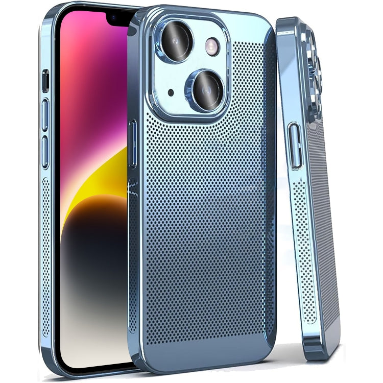 For iPhone 14 Fine Mesh Cooling Phone Case(Blue) - free shipping - PMC TechLife - Order now!