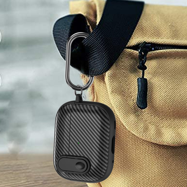 For AirPods 2 / 1 Carbon Fiber Texture Wireless Earphones Case with Security Lock(Blue) - For AirPods 1/2 by PMC Jewellery | Online Shopping South Africa | PMC Jewellery | Buy Now Pay Later Mobicred