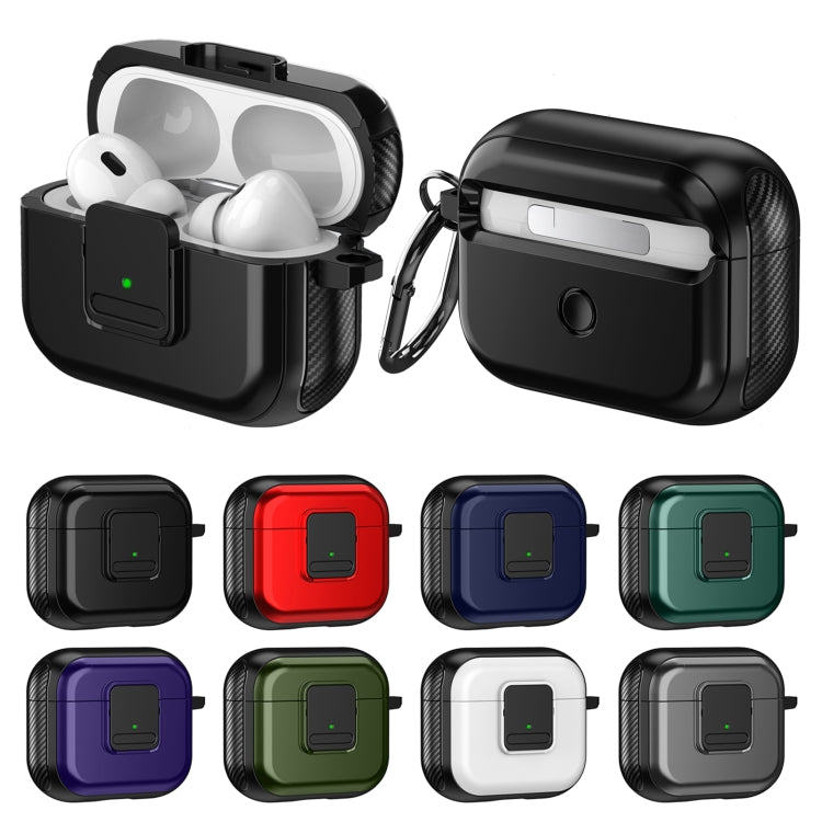 For AirPods Pro TPU + PC Wireless Earphones Case with Magnetic Switch(Blue) - For AirPods Pro by PMC Jewellery | Online Shopping South Africa | PMC Jewellery | Buy Now Pay Later Mobicred