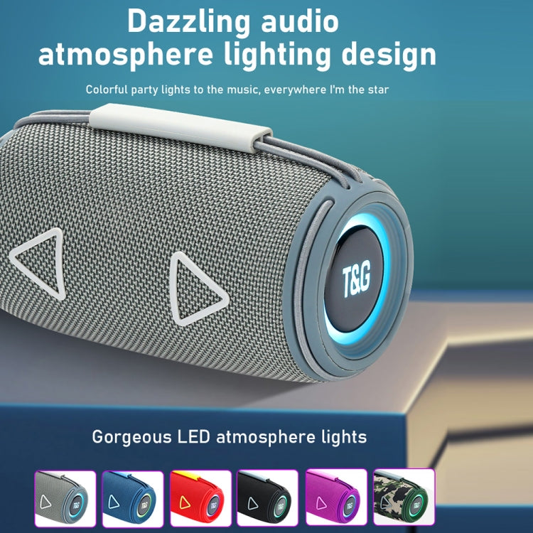 T&G TG-657 Portable Wireless 3D Stereo Subwoofer Bluetooth Speaker Support FM / LED Atmosphere Light(Red) - free shipping - PMC Jewellery - Order now!