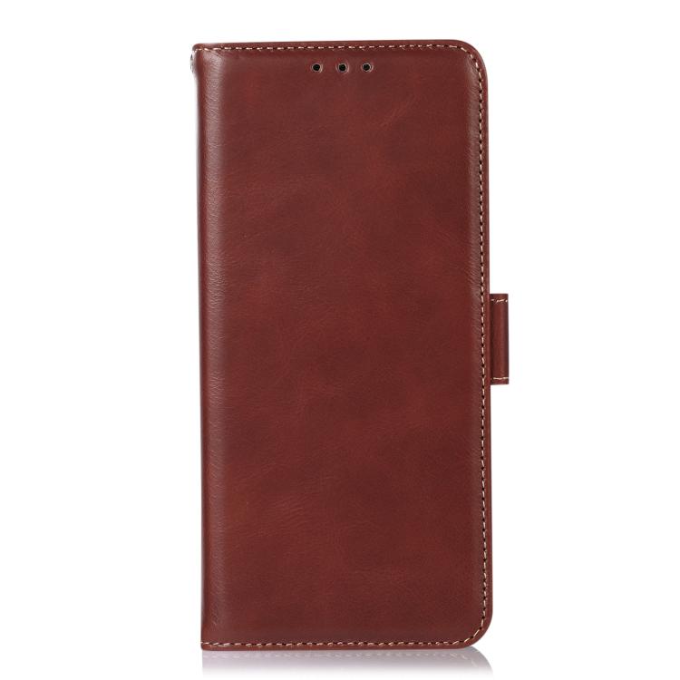For Motorola Moto G15 4G Magnetic Crazy Horse Texture Genuine Leather Phone Case(Brown) - Motorola Cases by PMC TechLife | Online Shopping South Africa | PMC TechLife | Buy Now Pay Later Mobicred