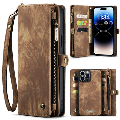 For iPhone 15 Pro CaseMe 008 Detachable Multifunctional Leather Phone Case(Brown) - iPhone 15 Pro Cases by CaseMe | Online Shopping South Africa | PMC Jewellery | Buy Now Pay Later Mobicred