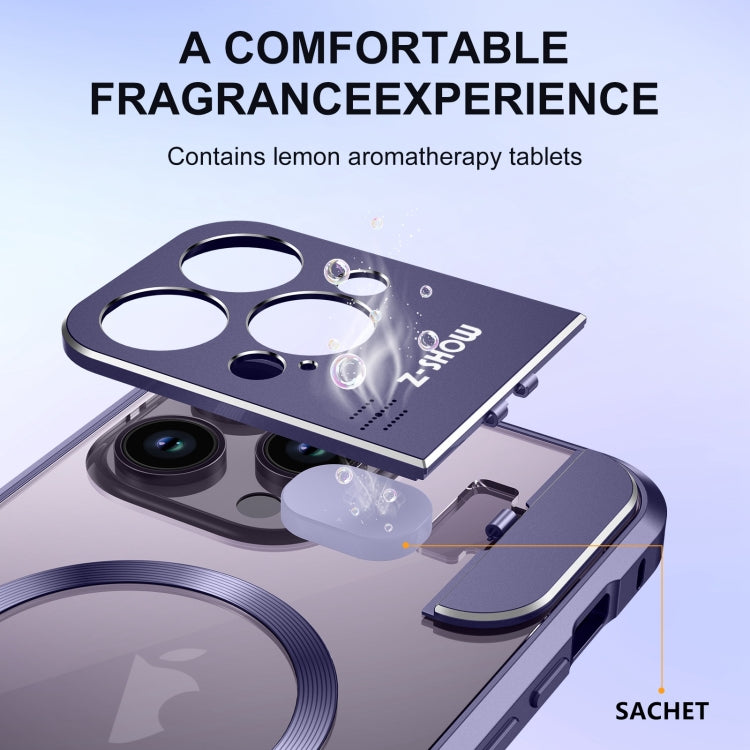 For iPhone 15 Pro Max Aromatherapy Holder Single-sided MagSafe Magnetic Phone Case(White) - iPhone 15 Pro Max Cases by PMc TechLife | Online Shopping South Africa | PMc TechLife | Buy Now Pay Later Mobicred
