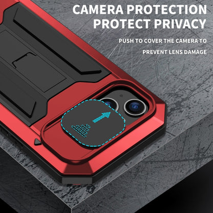 For iPhone 15 Plus R-JUST Sliding Camera Life Waterproof Holder Phone Case(Red) - iPhone 15 Plus Cases by R-JUST | Online Shopping South Africa | PMC Jewellery