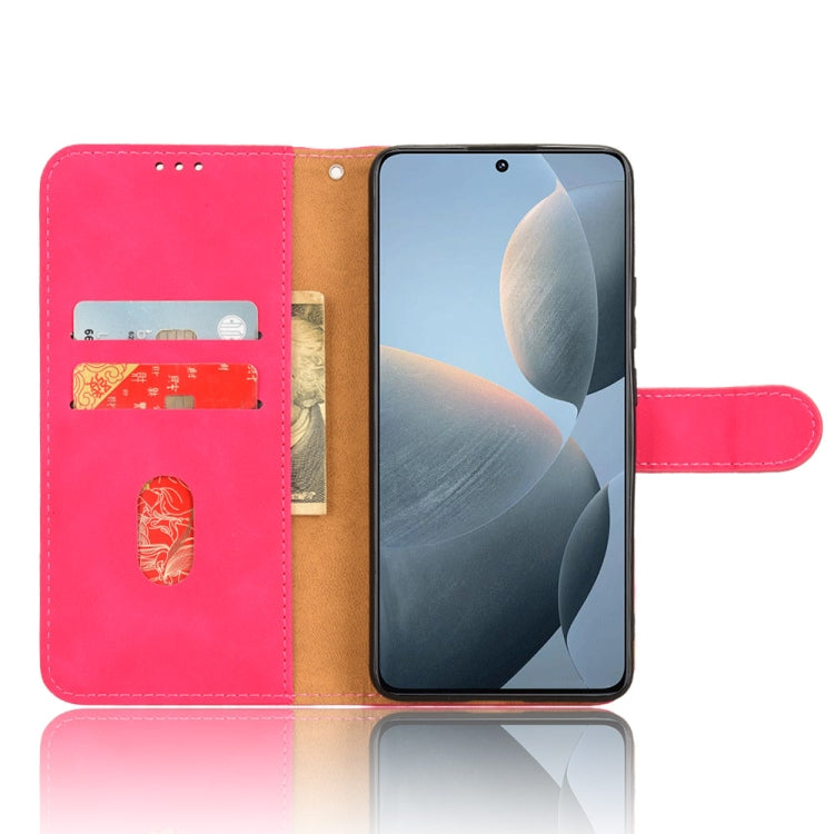 For Xiaomi Redmi K70 / K70 Pro Skin Feel Magnetic Flip Leather Phone Case(Rose Red) - K70 Pro Cases by PMC Jewellery | Online Shopping South Africa | PMC Jewellery | Buy Now Pay Later Mobicred