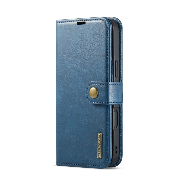 For iPhone 16 DG.MING Crazy Horse Texture Detachable Magnetic Leather Phone Case(Blue) - iPhone 16 Cases by DG.MING | Online Shopping South Africa | PMC Jewellery | Buy Now Pay Later Mobicred