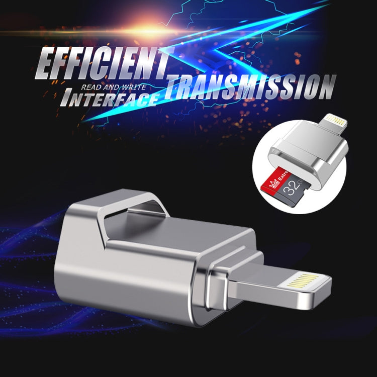 MicroDrive 8pin To TF Card Adapter Mini iPhone & iPad TF Card Reader, Capacity:32GB(Silver) -  by MICRODRIVE | Online Shopping South Africa | PMC Jewellery | Buy Now Pay Later Mobicred