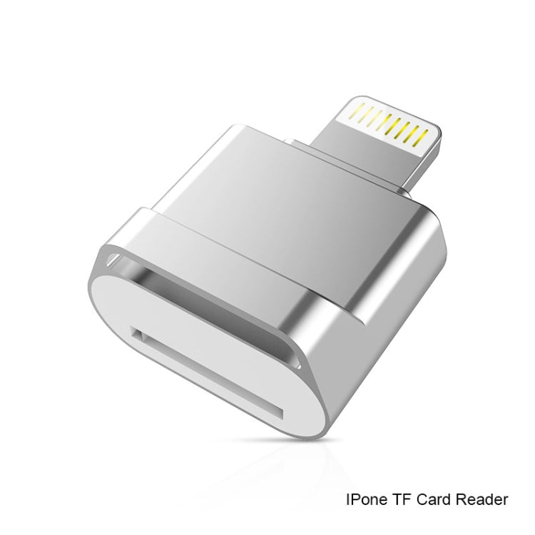 MicroDrive 8pin To TF Card Adapter Mini iPhone & iPad TF Card Reader, Capacity:128GB(Silver) -  by MICRODRIVE | Online Shopping South Africa | PMC Jewellery | Buy Now Pay Later Mobicred