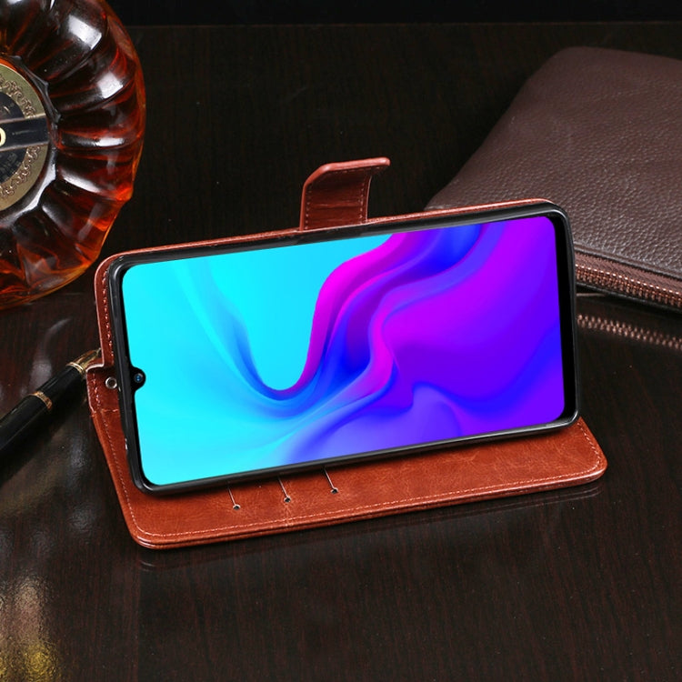 For Blackview A80 idewei Crazy Horse Texture Horizontal Flip Leather Case with Holder & Card Slots & Wallet(Yellow) - More Brand by idewei | Online Shopping South Africa | PMC TechLife | Buy Now Pay Later Mobicred