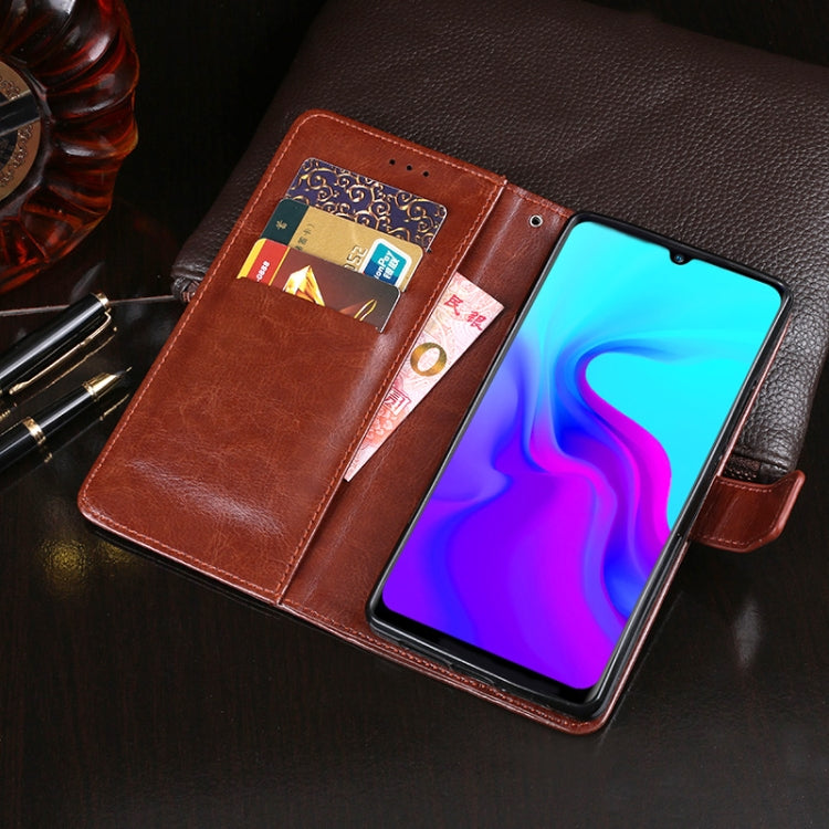 For Blackview A80 idewei Crazy Horse Texture Horizontal Flip Leather Case with Holder & Card Slots & Wallet(Brown) - More Brand by idewei | Online Shopping South Africa | PMC TechLife | Buy Now Pay Later Mobicred