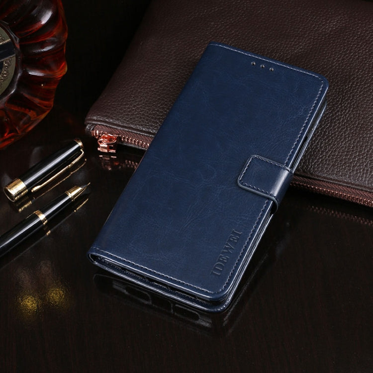 For LG K51S idewei Crazy Horse Texture Horizontal Flip Leather Case with Holder & Card Slots & Wallet(Dark Blue) - LG Cases by idewei | Online Shopping South Africa | PMC Jewellery | Buy Now Pay Later Mobicred