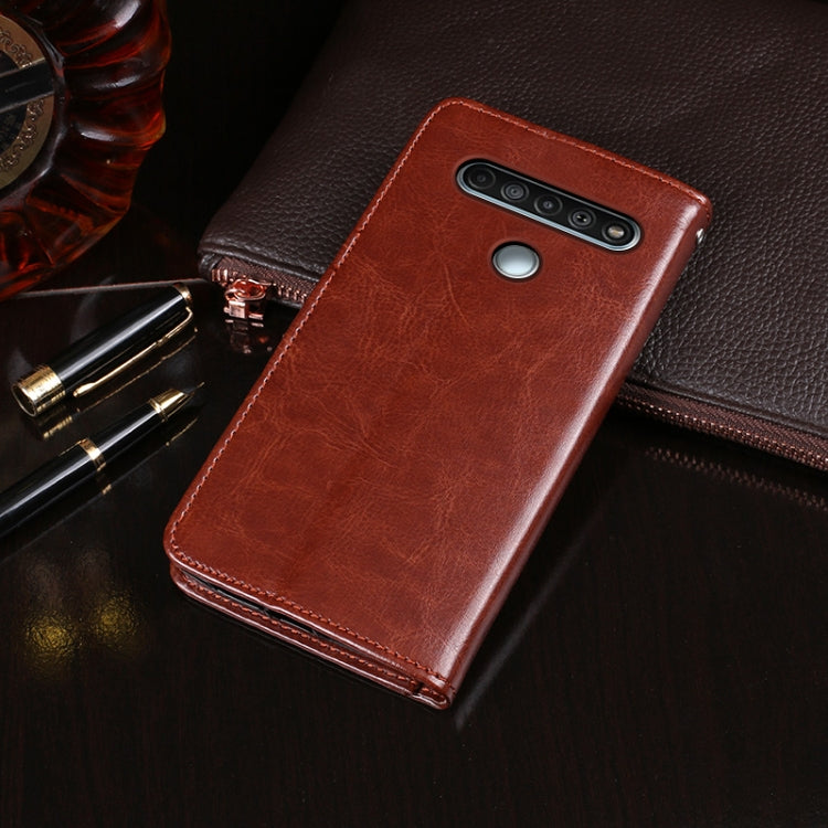 For LG K61 idewei Crazy Horse Texture Horizontal Flip Leather Case with Holder & Card Slots & Wallet(Rose Red) - LG by idewei | Online Shopping South Africa | PMC Jewellery | Buy Now Pay Later Mobicred