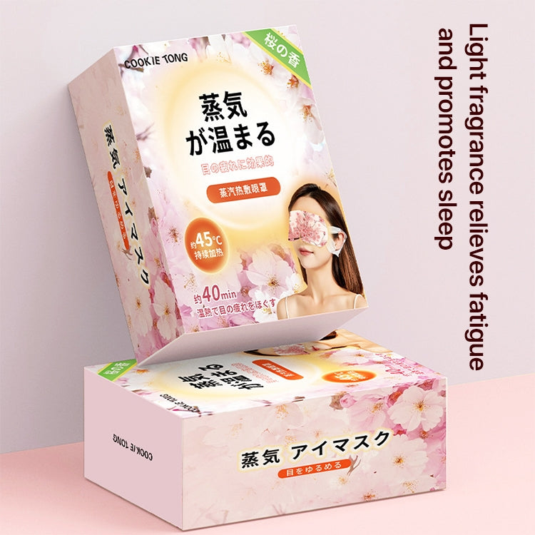 DisposableRelieve eye Fatigue Heated Steam Eye Mask 10 / Box(Cherry Blossoms) - free shipping - PMC TechLife - Order now!