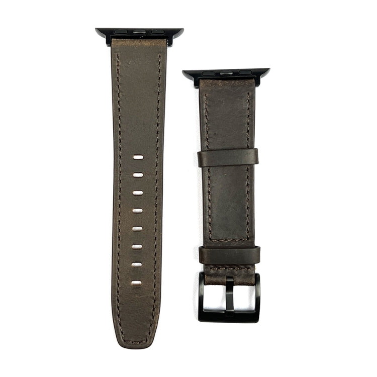 For Apple Watch Ultra 2 49mm Retro Texture Leather Watch Band(Coffee Color) - Watch Bands by PMC TechLife | Online Shopping South Africa | PMC TechLife | Buy Now Pay Later Mobicred